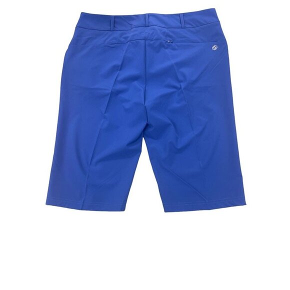 Lija Ladies Blue Golf Woven Bermuda Pant/Short w/ Pockets Size 14 - Picture 3 of 3